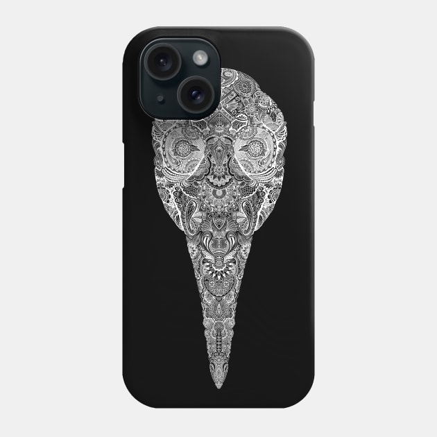 Paisley Plague Mask White Phone Case by ChePanArt