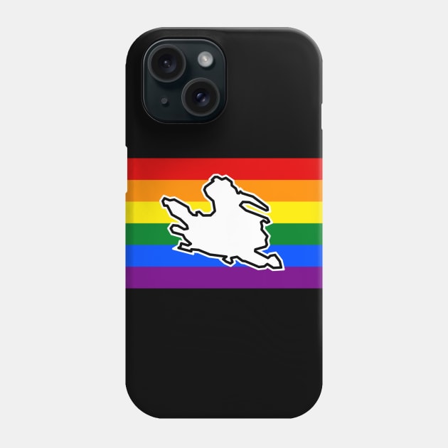 Mayne Island BC - Rainbow Pride Flag - LGBT Colours - Mayne Island Phone Case by Bleeding Red Pride