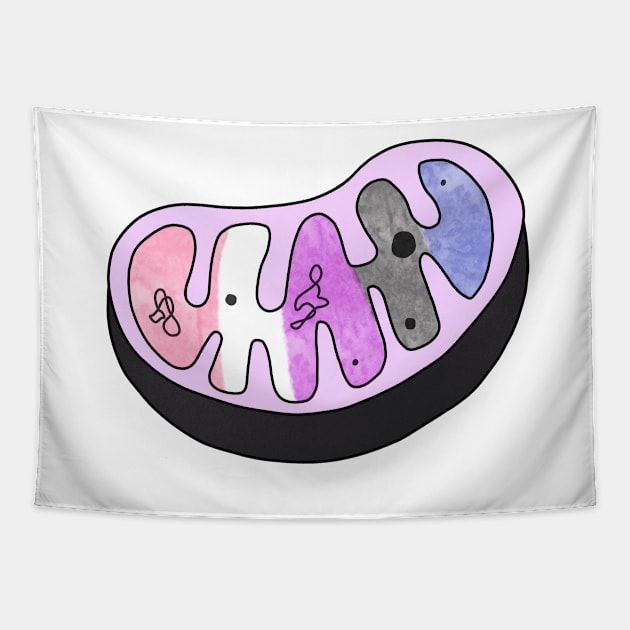 LGBTQ Mitochondria Powerhouse Tapestry by labstud