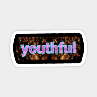 youthful beautyful text art art design Magnet