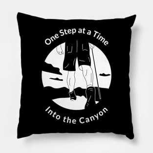 One Step at a Time Into the Canyon CANYONEERING Pillow