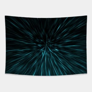 Cool Blue and black Hypergalaxy Abstract Tapestry