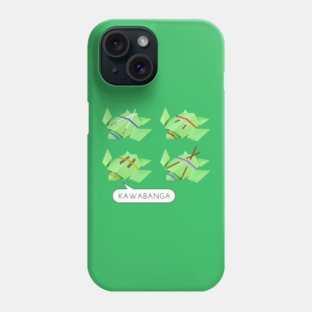 Origami ninja turtles Phone Case by RARA_AVIS