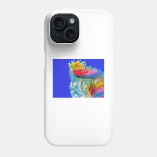 Unicorn Watercolor Painting Blue - On Navy Phone Case