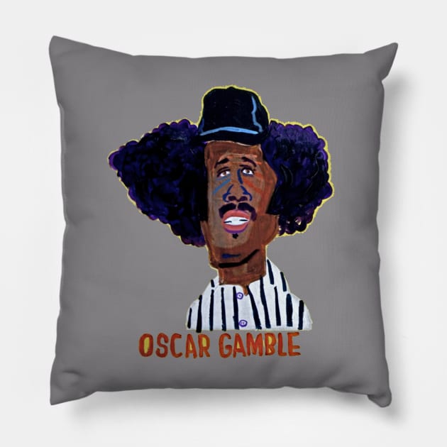 Oscar Gamble Pillow by SPINADELIC