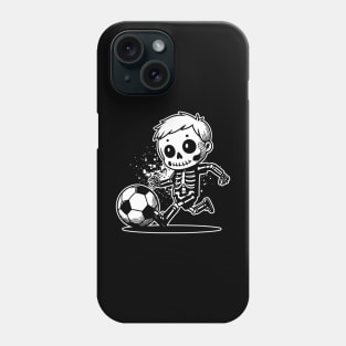 Kids Skeleton Soccer Graphic Halloween Sport Costume Phone Case