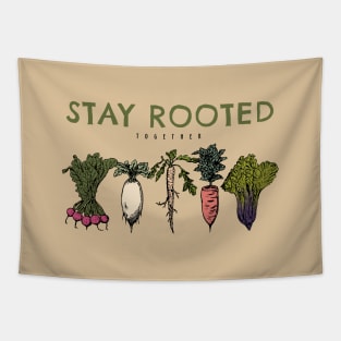 Stay Rooted Stay Vegan Tapestry