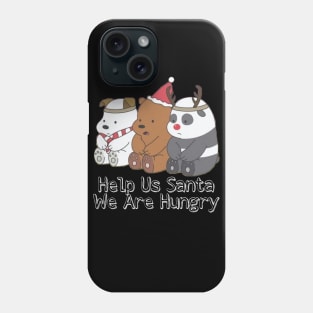 Santa Clause Cute Bear Hungry Phone Case