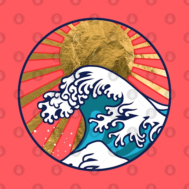 Golden Great Wave off Kanagawa by GreekTavern