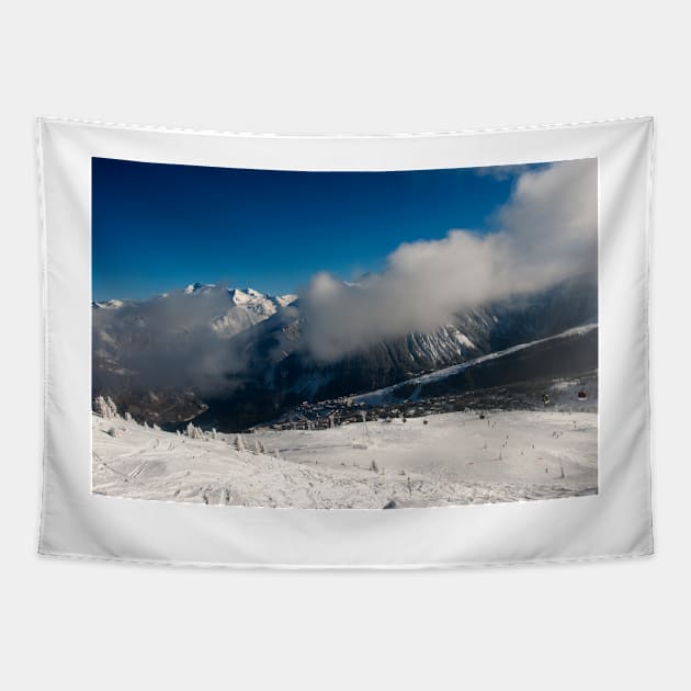 Courchevel 3 Valleys French Alps France Tapestry by AndyEvansPhotos