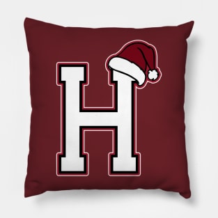 Harvard H Crimson Santa Hat T-Shirt Pillow