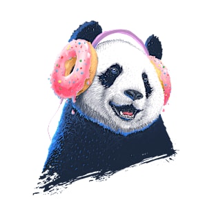 Panda in headphones T-Shirt