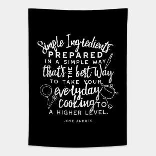 Simple ingredients and everyday cooking quotes IV Tapestry