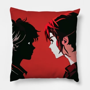 Teenagers looking at each other Pillow