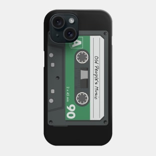 Old People's Music: Retro Audio Cassette Tape (Green) Phone Case