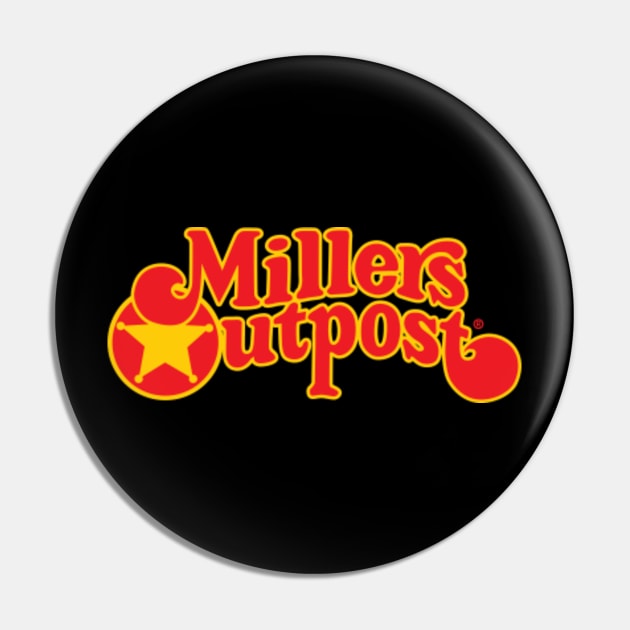 MILLER'S OUTPOST T-SHIRT - Defunct Clothing Company - Black Version - Millers  Outpost - Pin
