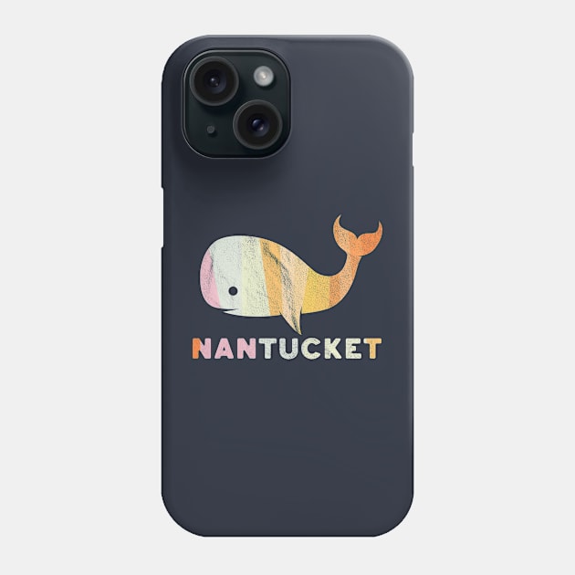 Nantucket Textured Pastel Whale Phone Case by SharksOnShore