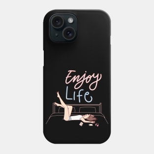 Enjoy life, simple design Phone Case