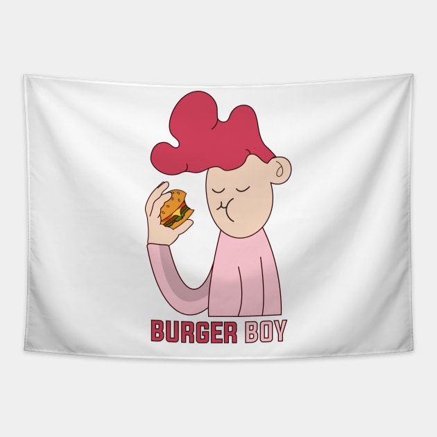 BURGER BOY Tapestry by mazamind