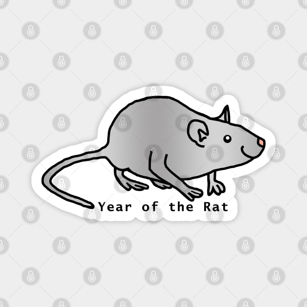 Year of the Rat Magnet by ellenhenryart