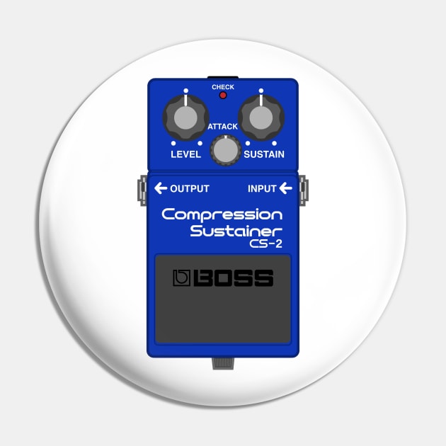 Boss CS-2 Compression Sustainer Guitar Effect Pedal Pin by conform