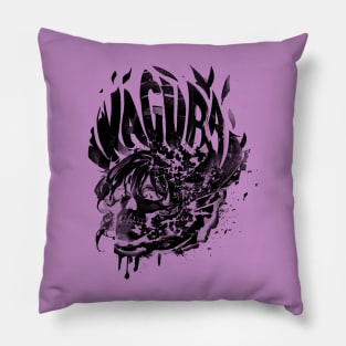 Skull Girl (black skull) Pillow