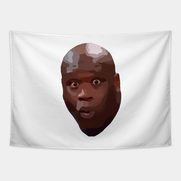 Shaquille O’neal Funny Face Tapestry by Playful Creatives