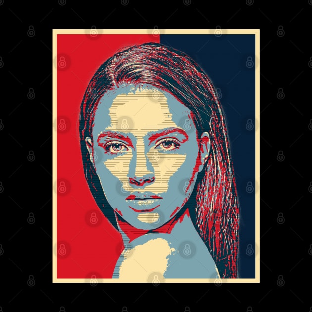 Portrait Beautiful Woman Clean Face Pop art by Odd Even