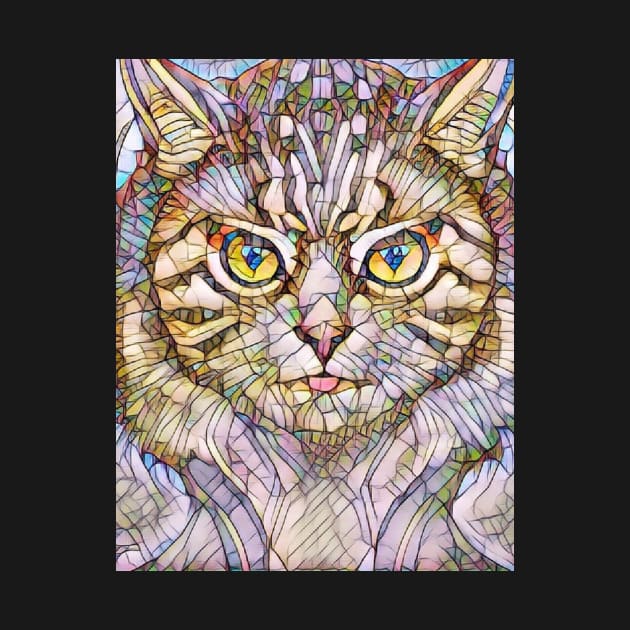 A Cat and An Owl Mosaic Mash-Up by FineArtMaster