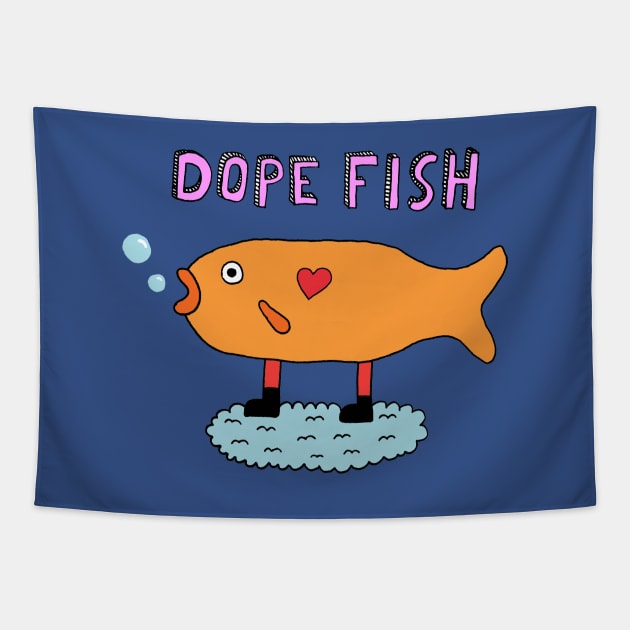 Dope Fish Tapestry by saif