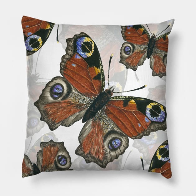 Peacock butterfly 2 Pillow by katerinamk