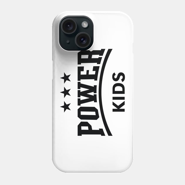 Power Kids (Children / Kiddies / Siblings / Black) Phone Case by MrFaulbaum