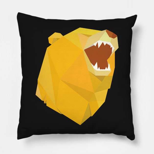 Geometric Bear Pillow by natexopher