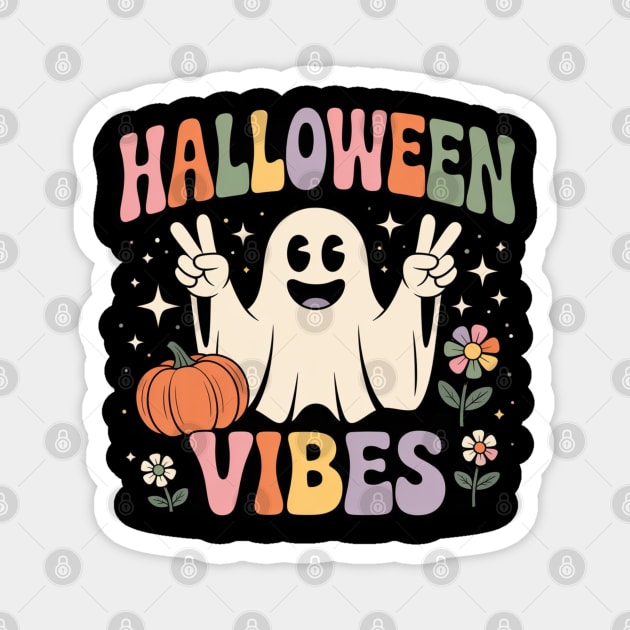 Halloween-Vibes Magnet by Creatifly Graphic Tees