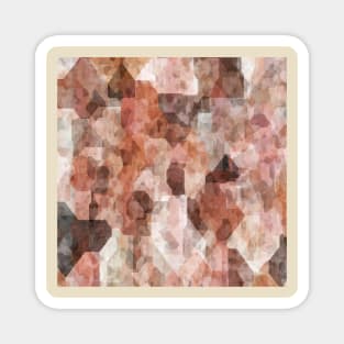 Rustic Shades of Browns Geometric Abstract Pattern Magnet