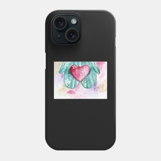 My heart belongs to you Watercolor Mittens Cute Phone Case