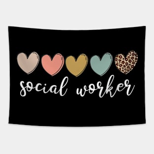 Social Worker Hearts Tapestry