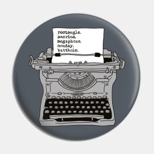 Ron Swanson Typewriter Pin