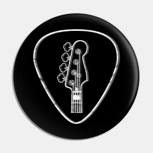 Bass Guitar Headstock Guitar Pick Dark Theme Pin