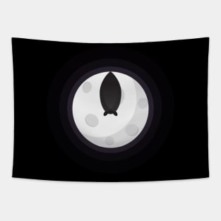 Flat Bat Moon Tapestry