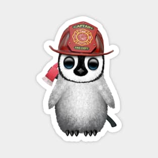 Cute Baby Penguin Firefighter Magnet