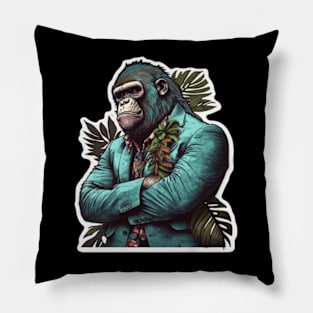 Shades of Toughness - Cool Gorilla Pillow