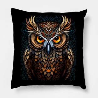 Tribal night owl Pillow