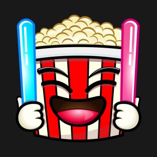 Popcorn with glow sticks T-Shirt