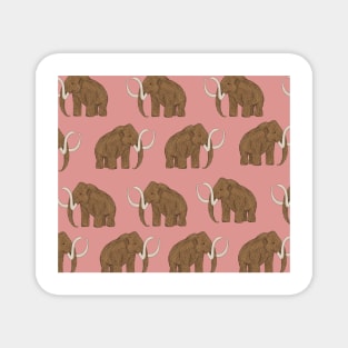 Woolly Mammoth on Dusky Pink Magnet