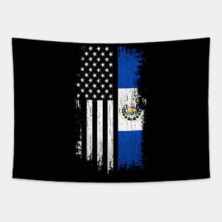 Salvadoran American Flag - Pride El Salvador Tapestry