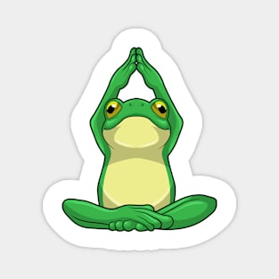 Frog at Yoga in Cross legged Magnet