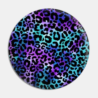 Cute Tie Dye Purple Blue Boho Leopard Print Pin