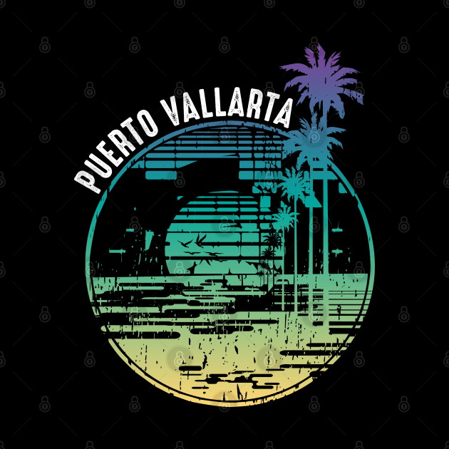 Puerto Vallarta Mexico Beach Palm Tree Vacation by FilsonDesigns