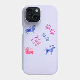 Watercolor set dog stickers dogs set Phone Case